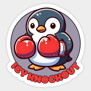 Kickboxing penguin Sticker